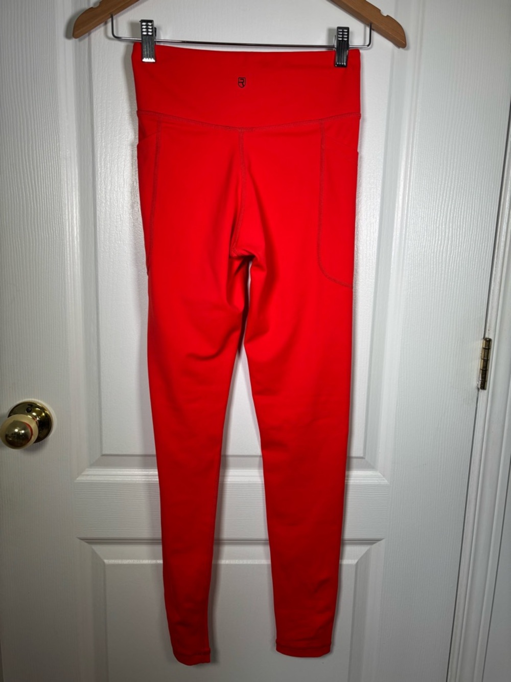RISE Women’s High-Rise Performance Leggings with Pockets - Red - Small #144 - Picture 3 of 5